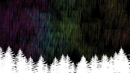Binary code digital forest cyber night technology matrix background