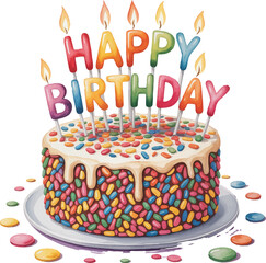 Birthday Cake icon symbol vector illustration isolated on white background