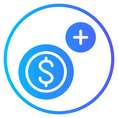 Obraz premium add gradient icon