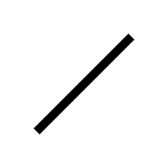 A black diagonal line extending from the lower left to the upper right corner on a white background view