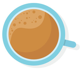 Coffee mug flat icon on white background.