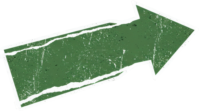 A textured green arrow symbolizing guidance, navigation, or progress for marketing and web design projects.