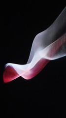 Abstract Light Painting: Red and White Swirls
