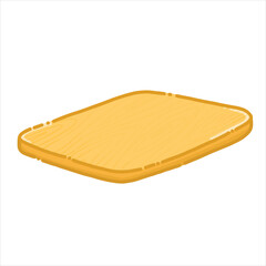 Cartoon Wooden Cutting Board Vector Illustration. Perfect for kitchen-related designs, food blogs, or recipe illustrations