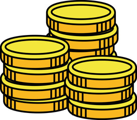 a stack of gold coins icon