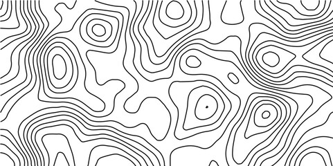 Generate a seamless abstract black and white topographic map pattern with irregular contour lines forming organic shapes, suitable for use as a background or texture."