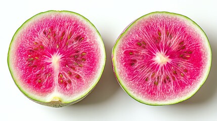 Sliced watermelon radish showcasing vibrant pink interior.