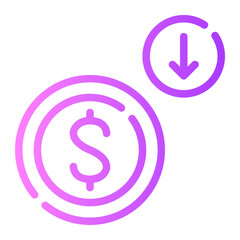 decrease gradient icon