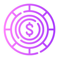 pie chart gradient icon