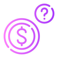 question gradient icon