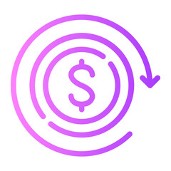 return gradient icon