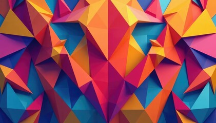 Fototapeta premium Geometric abstract shapes, colorful repeating design, texture, trendy