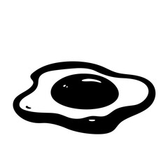 Sunny side up egg illustration breakfast food cooking recipe kitchen culinary delicious meal simple