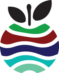 isolated lily apple  Vector,apple Silhouette,apple icon  , apple symbol ,  apple Vector illustration, Vector Graphic, EPS 10 
