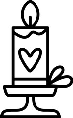Love candle drawing