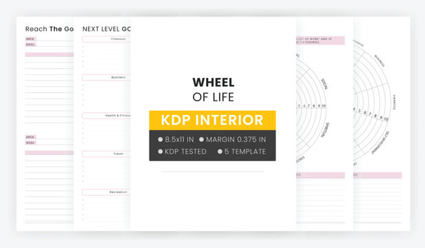 Wheel Of Life Printable Template Coaching Worksheet Template Vector File Life Goal Planner Digital Download