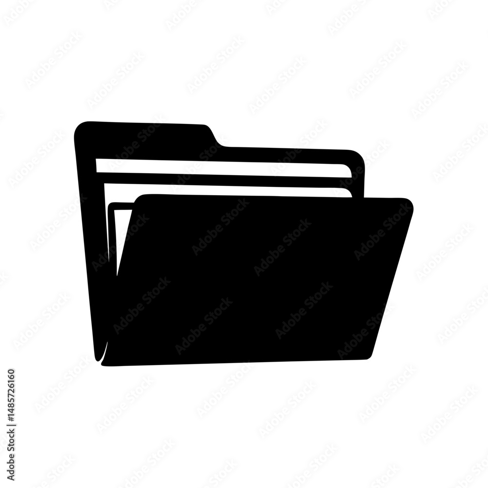 Poster download folder icon vector file data storage document management organization archive file system b