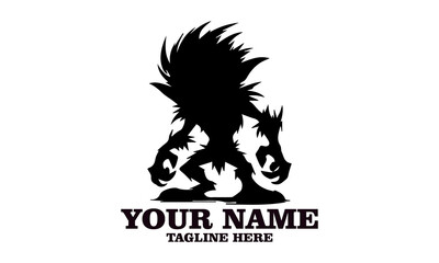 Fototapeta premium goblin cartoon icon evil goblin essence vector illustration and twisted goblin tactics cartoon icon evil goblin essence logo design with white background