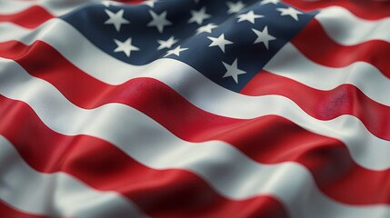 Obraz premium Detailed rendering of the american flag with a wavy texture creating a dynamic feel
