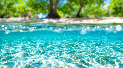 Fototapeta premium Tropical Water Beach Scene