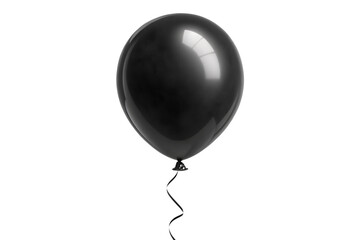 black balloon isolated on white or transparent png