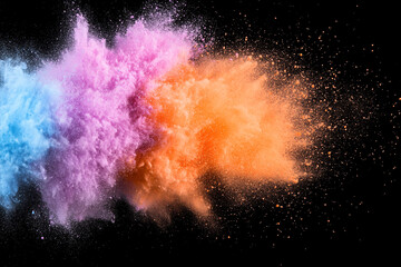 Colorful gel chaos creates a vibrant explosion on a dark background during an artistic demonstration for creative expression