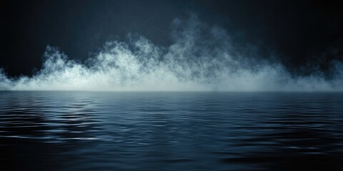 Misty Sea at Night