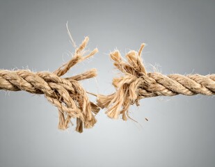 Broken Hemp Rope, Severed Fibers, Fragile Connection, Sustainability, Tensile Strength, Natural Mate