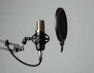 Professional Studio Condenser Microphone with Shock Mount and Pop Filter