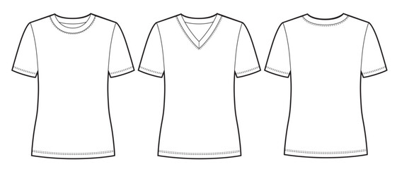 Technical sketch of woman t-shirt