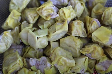 One yellow dumpling