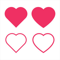 Heart Illustration and outline