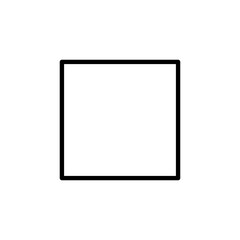 Black rough edge vector square box. Black painted square or rectangular shape. Hand drawn brush stroke isolated on white background. Dirty grunge design frame, border, template or background for text.