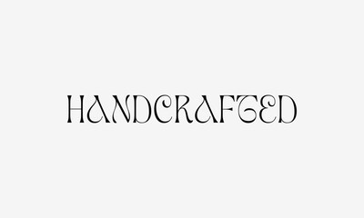 Handcrafted Vector Label – Decorative Serif Typography Logo for Artisan Food & Handmade Goods Packaging