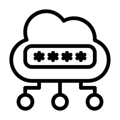 a series of icons containing security controls, protection, passwords, security technology