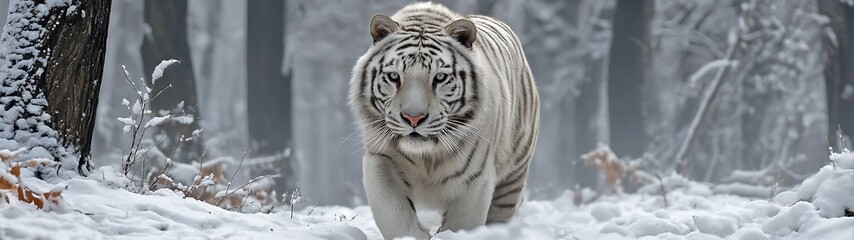 White Tiger in Snowy Forest (3)