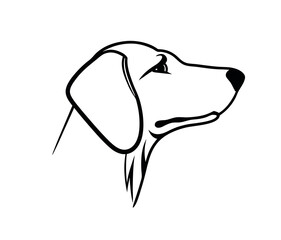 silhouette icon of a dog 
