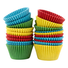 A Colorful Stack of Ready-to-Use Baking Cups for Festive Treats