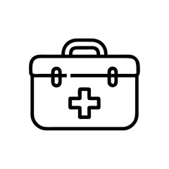 Obraz premium Icon of a doctorchest / first aid kit