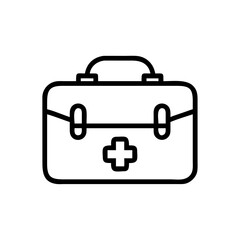 Obraz premium Icon of a doctorchest / first aid kit
