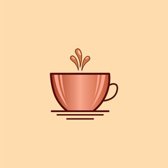 vector Coffee cup logo, vector illustration silhouette image symbol