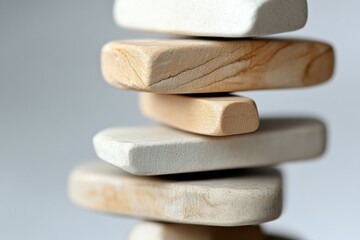 Stacked Wooden Stones