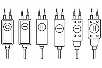 Circuit Testers Line Art Tools