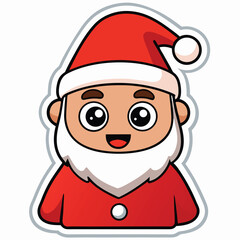 christmas sticker icon on white background