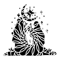 Nativity Animal Mandala,Animal Silhouette