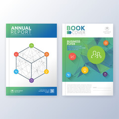 A blank book standing upright on a wooden table with a blurred bookshelf background, ideal for cover design presentations and marketing