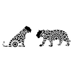 Tiger Mandala, Animal Silhouette 2