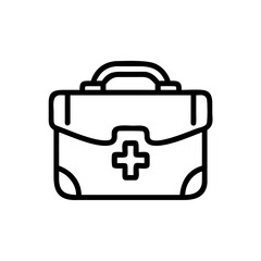 Fototapeta premium Icon of a doctorchest / first aid kit