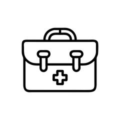 Obraz premium Icon of a doctorchest / first aid kit