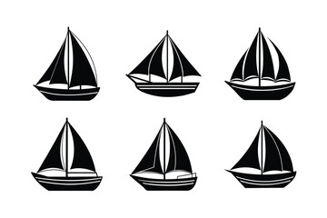 minimalist cartoon sailboat